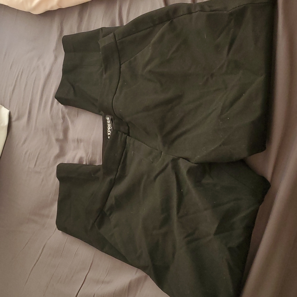 Black express trousers size 10 columnist ankle mid rise